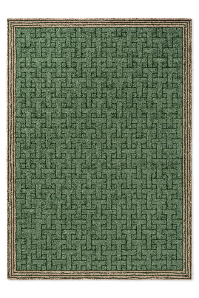 Monogram Rug - Jade Green - Outdoor - 455807