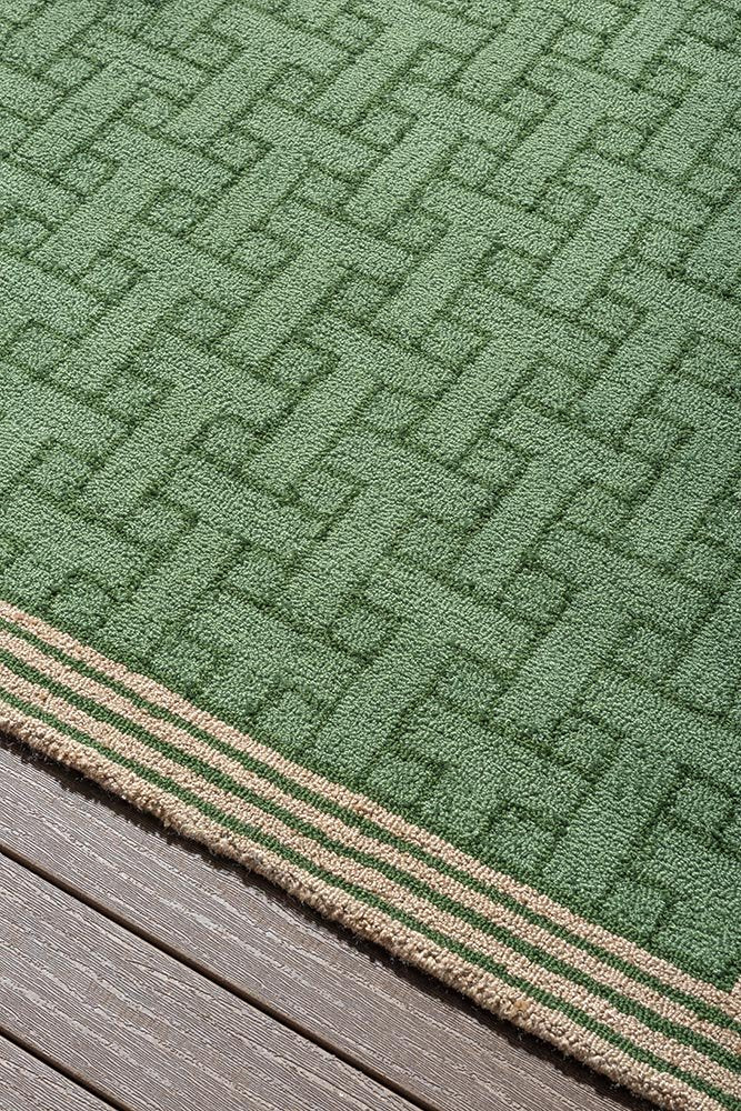 Monogram Rug - Jade Green - Outdoor - 455807