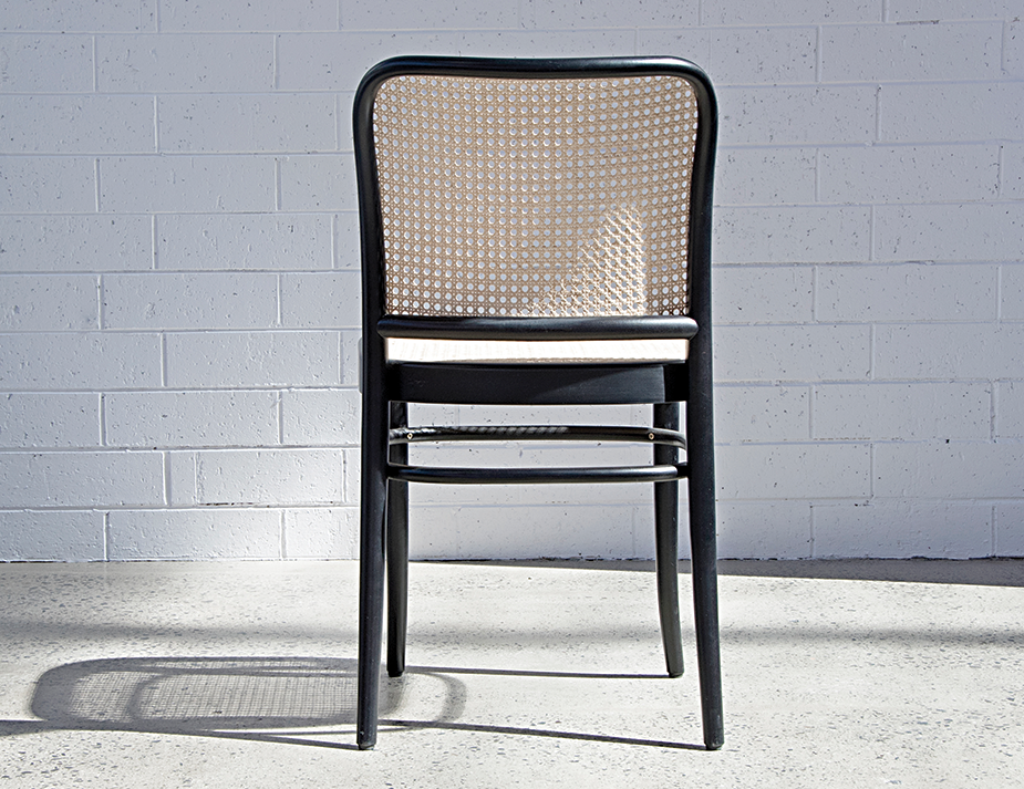 811 Hoffmann Chair - Cane Seat/Cane Backrest (Black Stain).