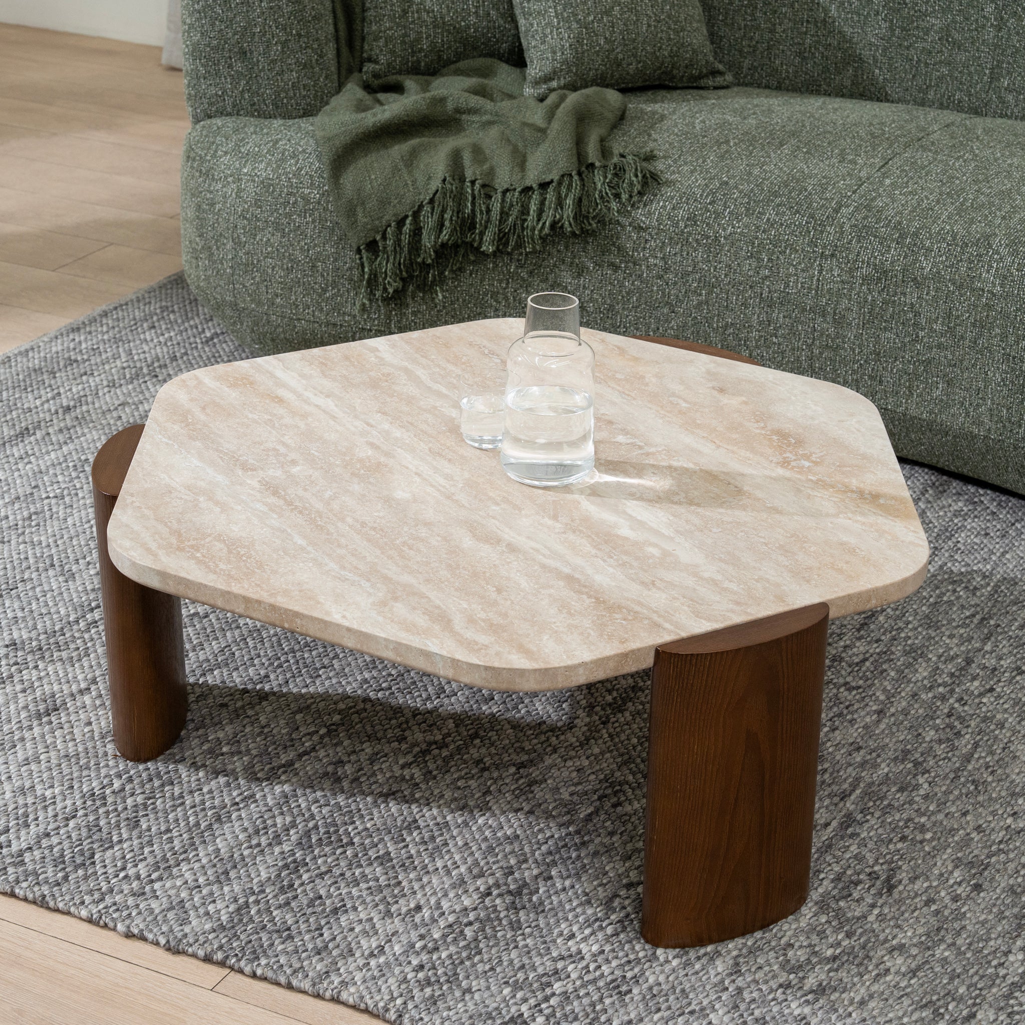 Larisa Travertine Coffee Table