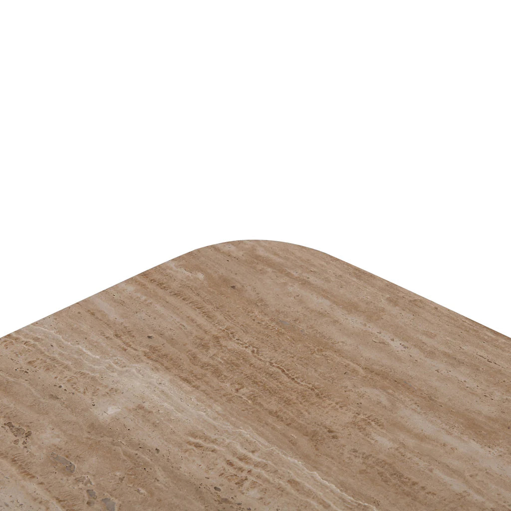 Omran Travertine Coffee Table - White