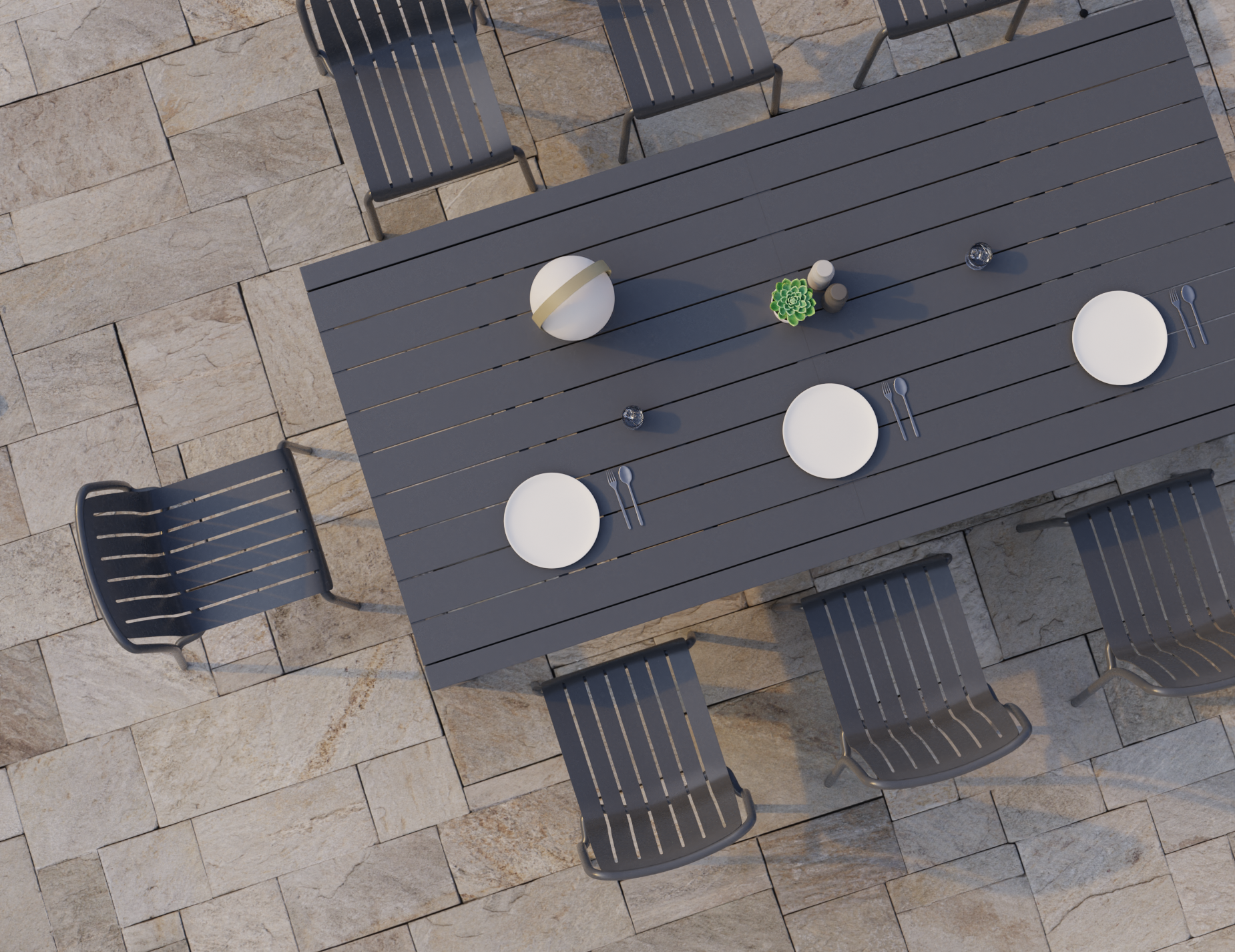 Reflect Outdoor Extendable Dining Table - Charcoal