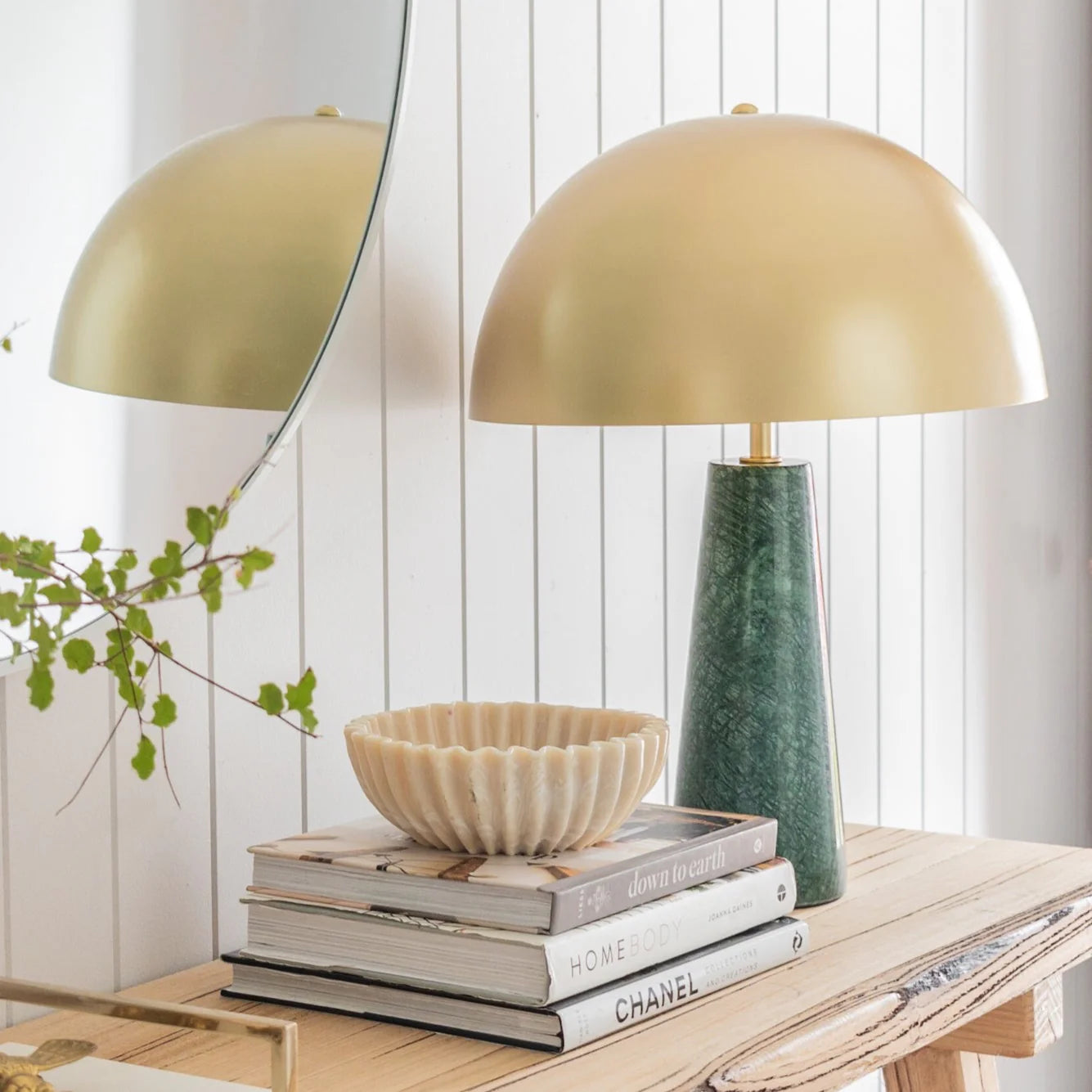 Dome Table Lamp - Gold/Green