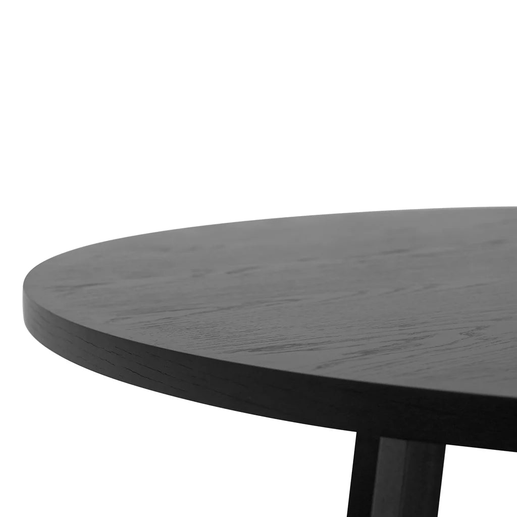 Vanya Round Dining Table - Full Black