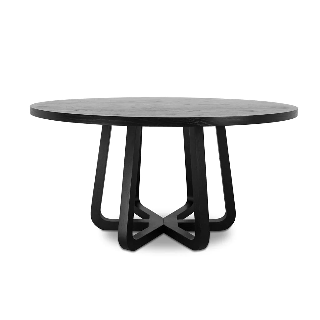 Vanya Round Dining Table - Full Black