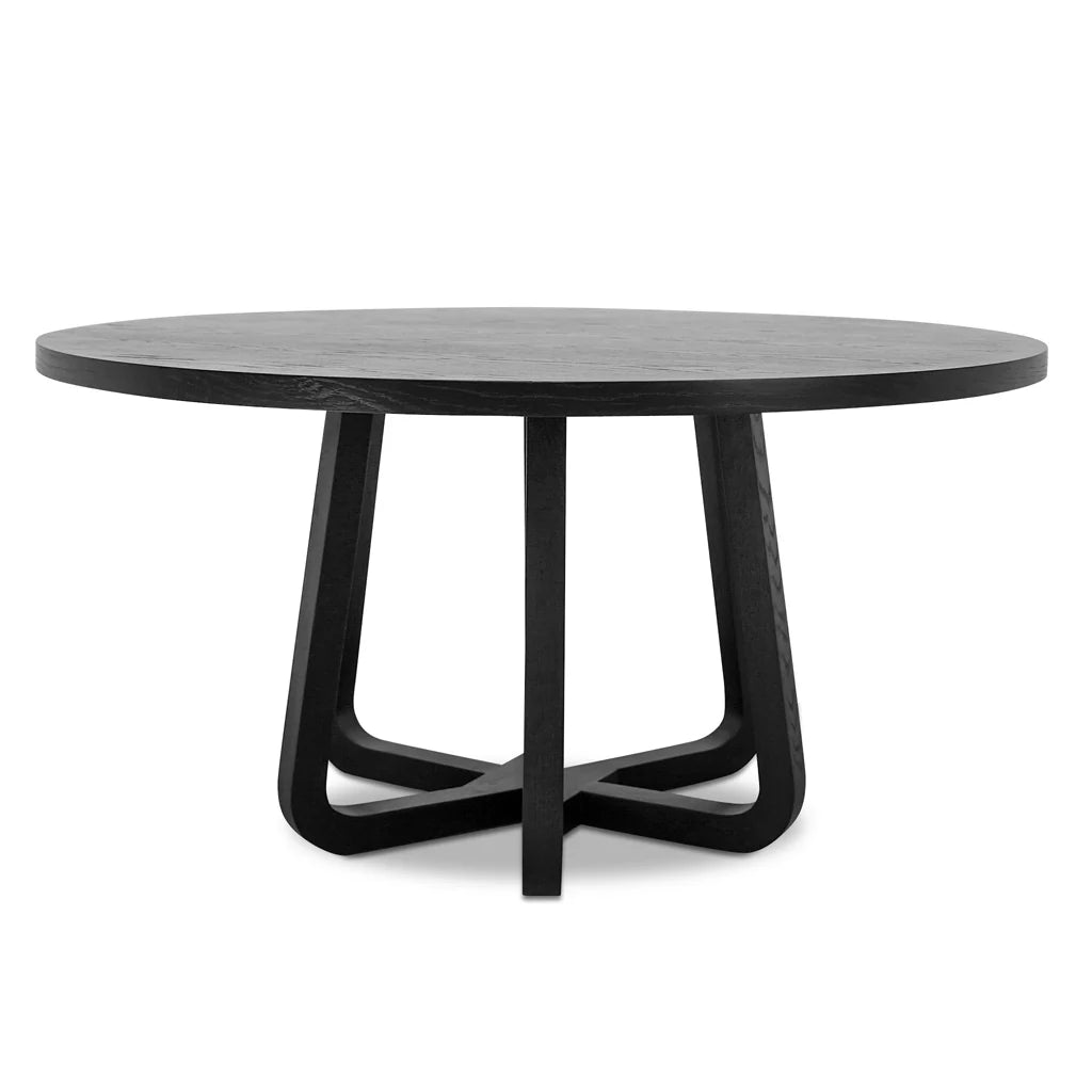 Vanya Round Dining Table - Full Black