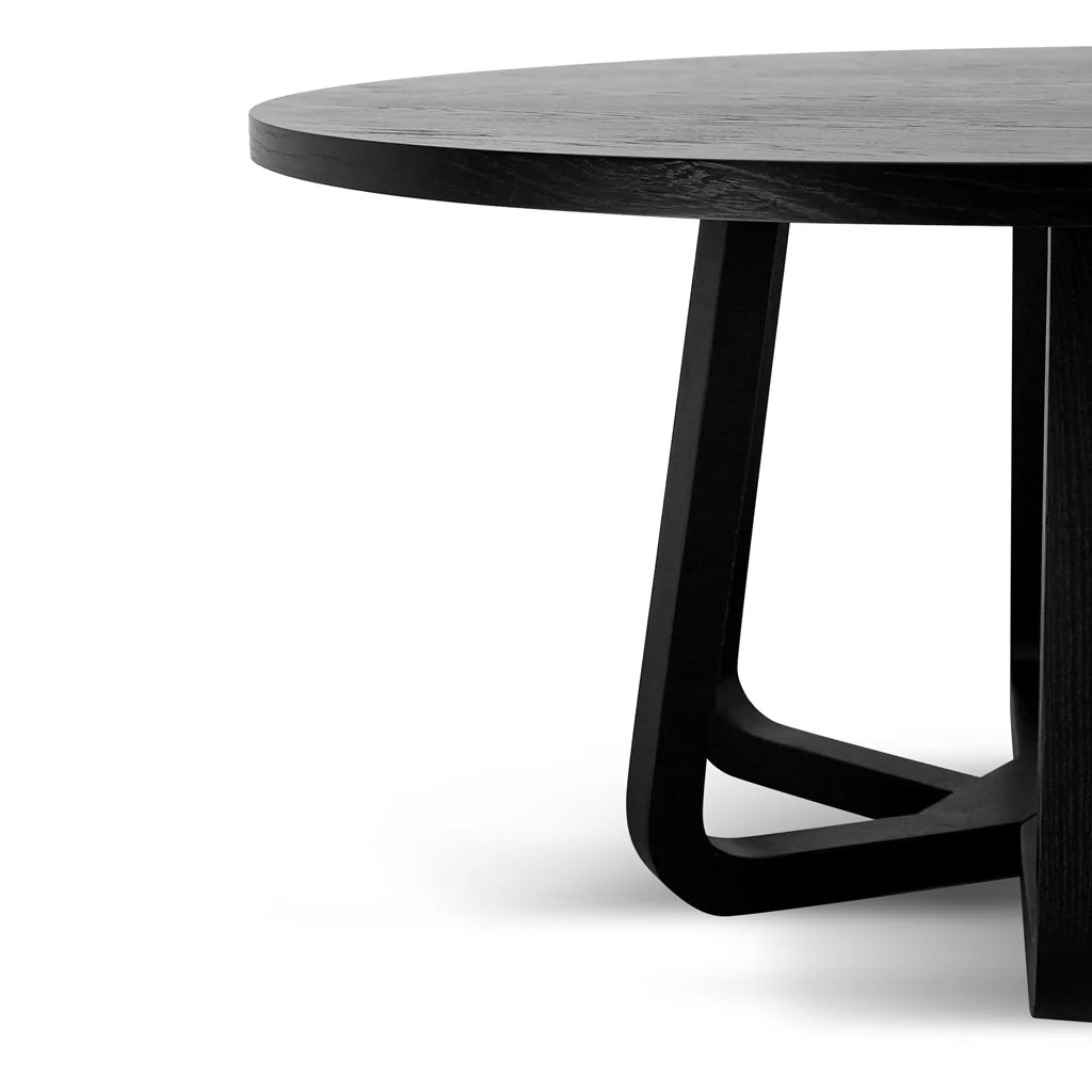 Vanya Round Dining Table - Full Black