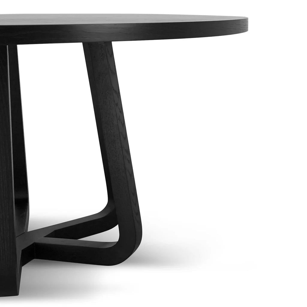 Vanya Round Dining Table - Full Black