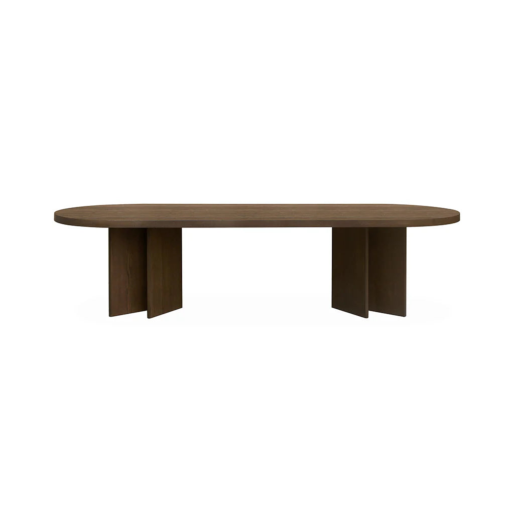 Roshan Pill Shape Dining Table - Caramel Oak