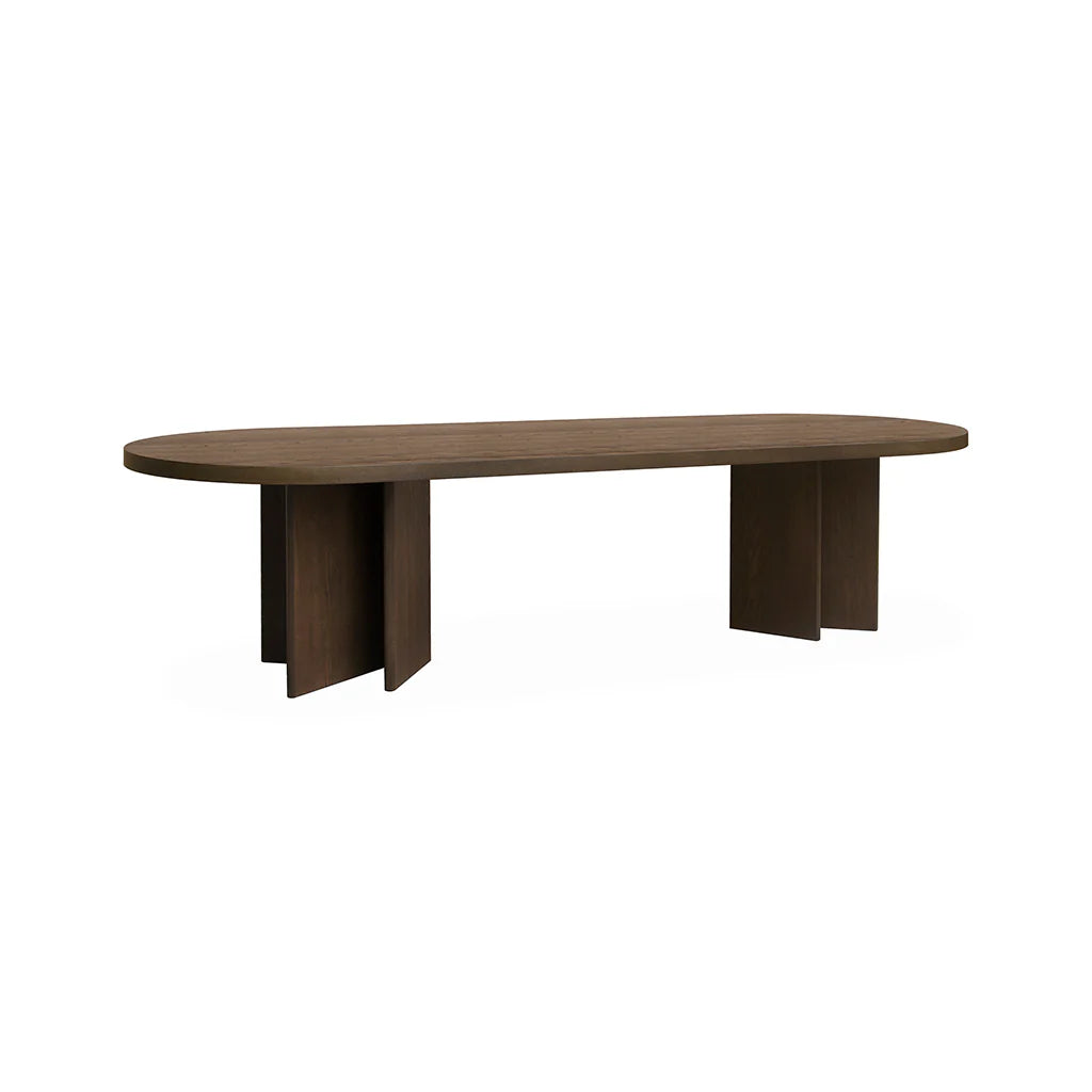 Roshan Pill Shape Dining Table - Caramel Oak