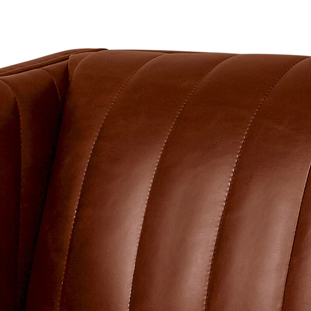 Wallace Lounge Chair - Saddle Brown