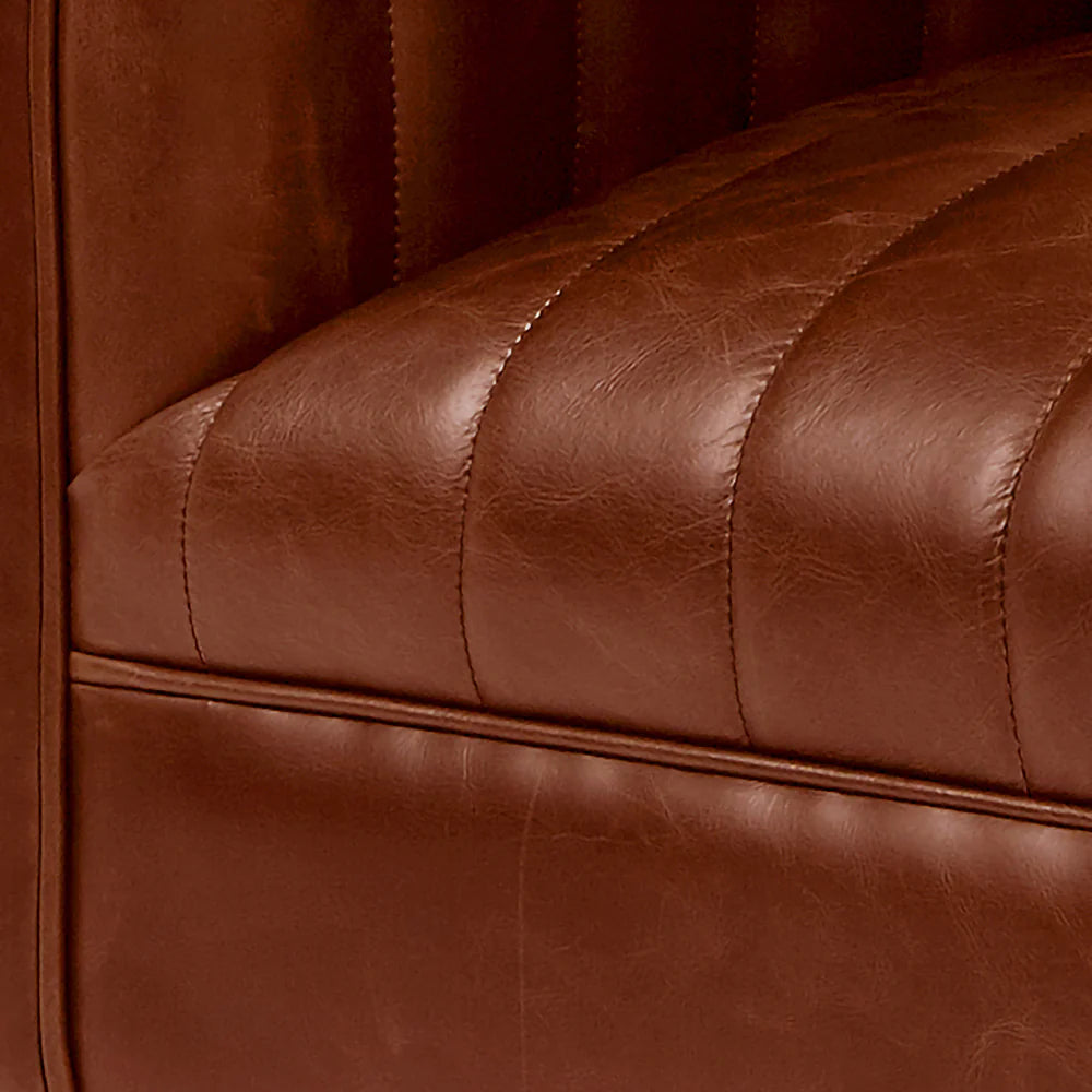 Wallace Lounge Chair - Saddle Brown