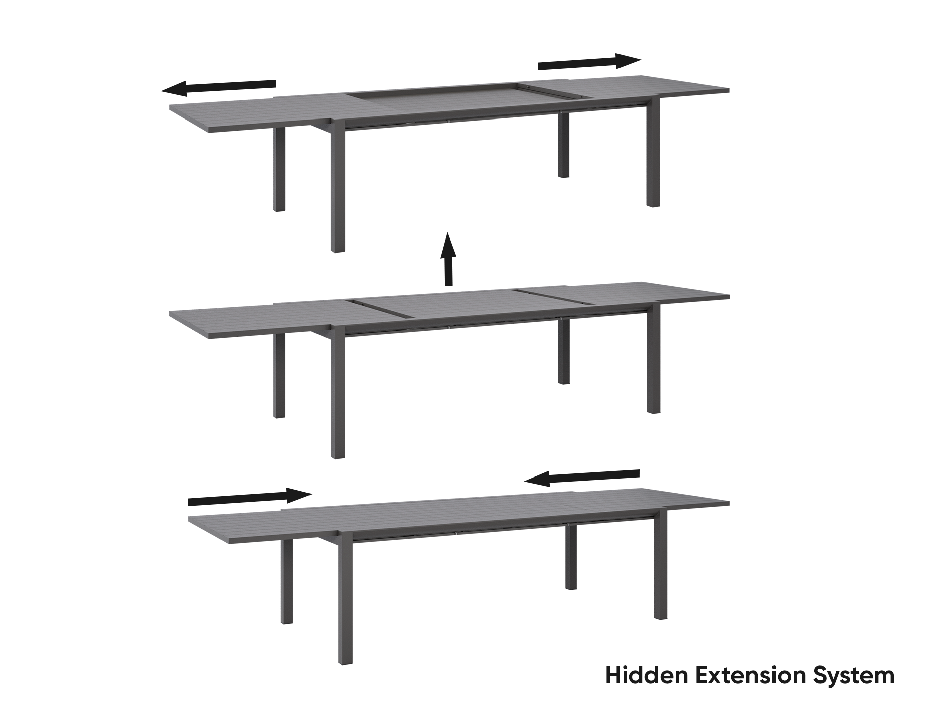 Reflect Outdoor Extendable Dining Table - Latte
