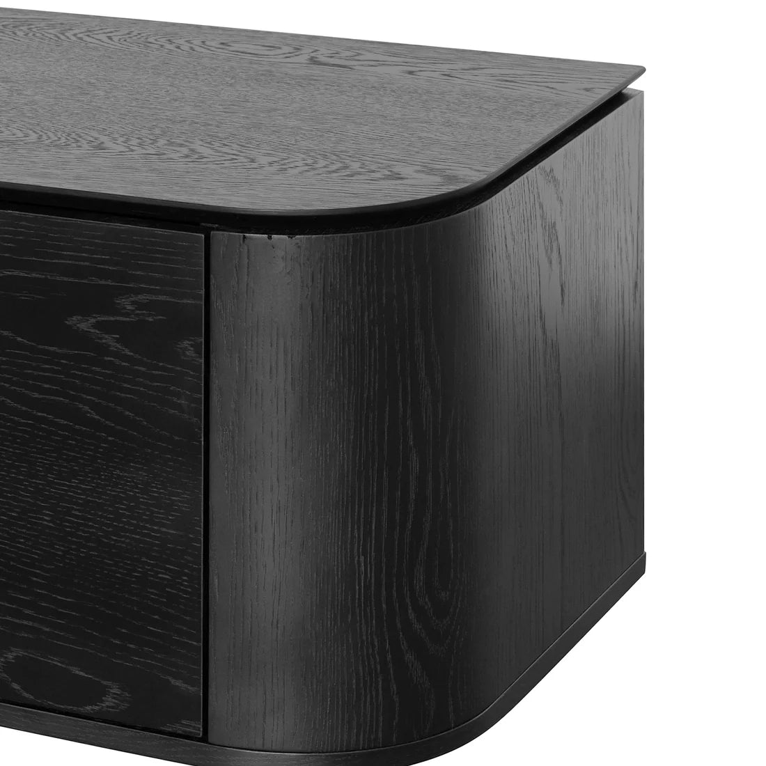 Curve TV Entertainment Unit - Black Oak