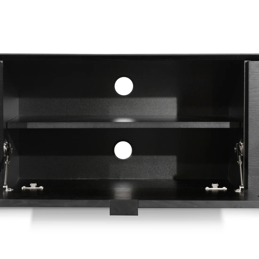 Curve TV Entertainment Unit - Black Oak