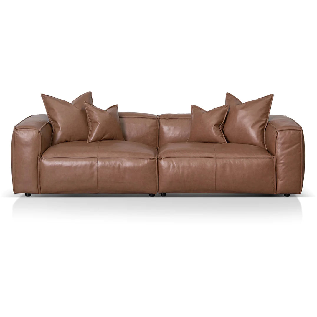 Loft 4 Seater Sofa (Caramel Brown)