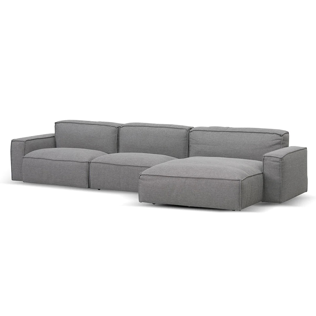 Roshil Right Chaise Sofa (Graphite Grey)