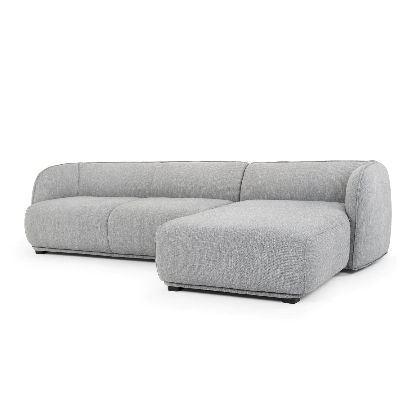 Troy 3 Seater Right Chaise Sofa (Graphite Grey)