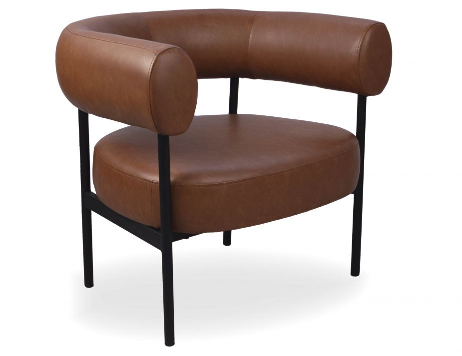 Marlowe Armchair - Retro Brandy PU