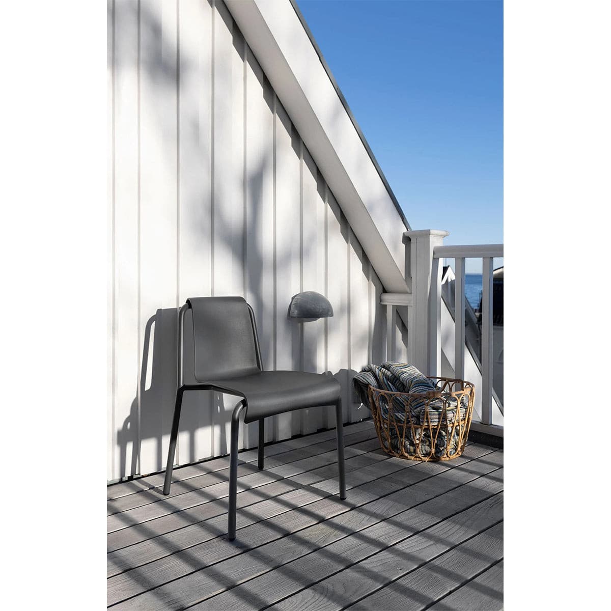 Nami Outdoor Dining Chair (Dark Grey).