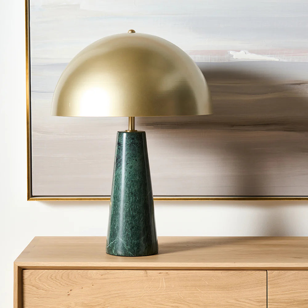 Dome Table Lamp - Gold/Green