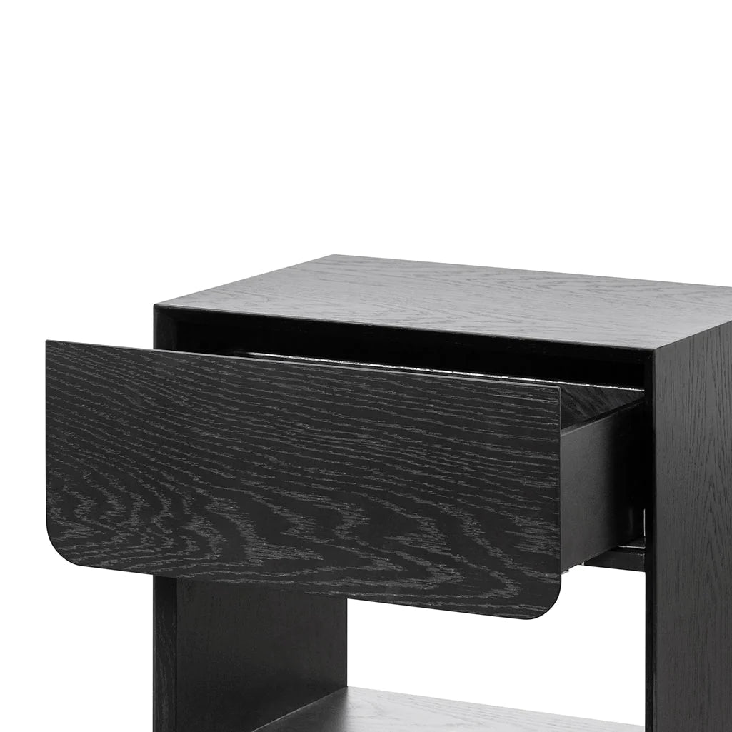Lonny Oak Bedside Table (Black)