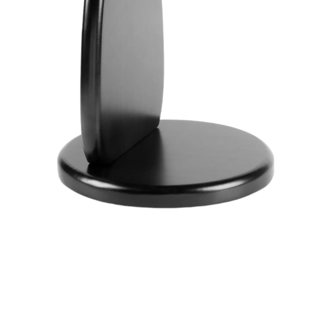 Vardo Round Glass Side Table - Full Black