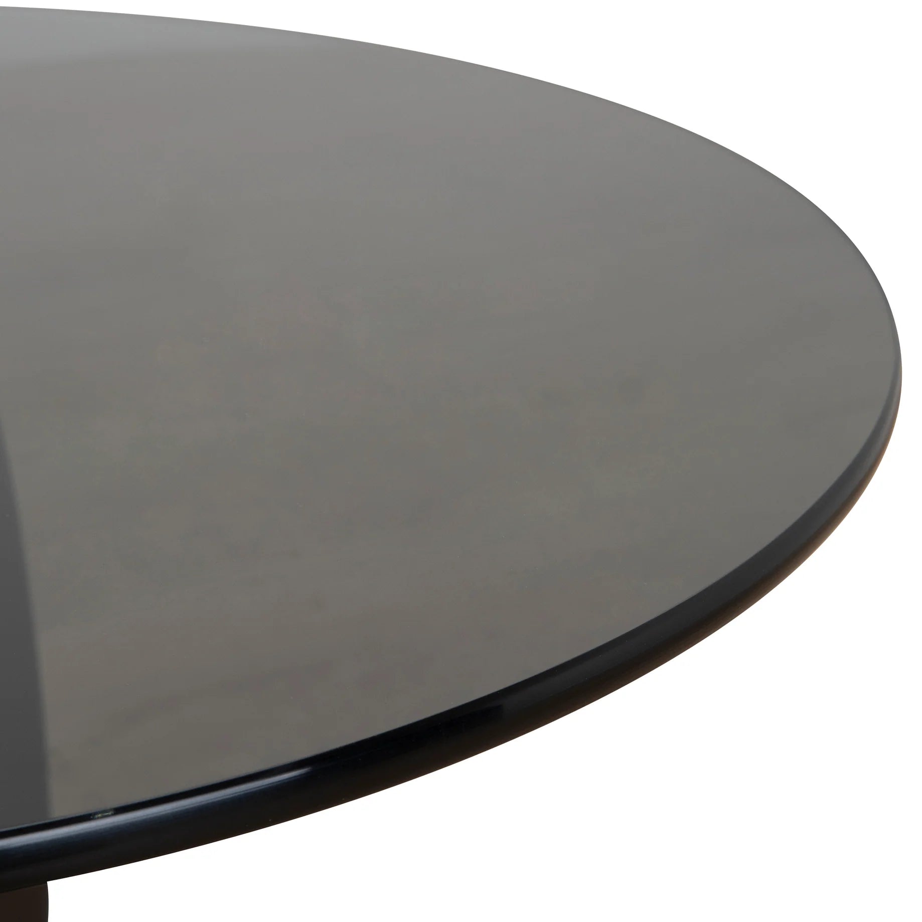 Vardo Round Glass Side Table - Full Black