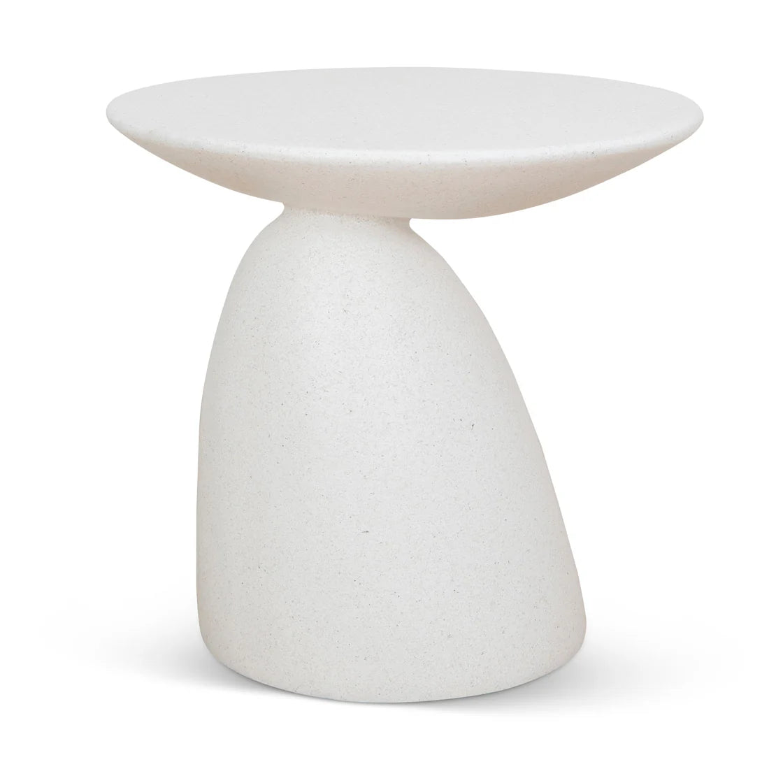 Almas Fibre Glass Side Table - White