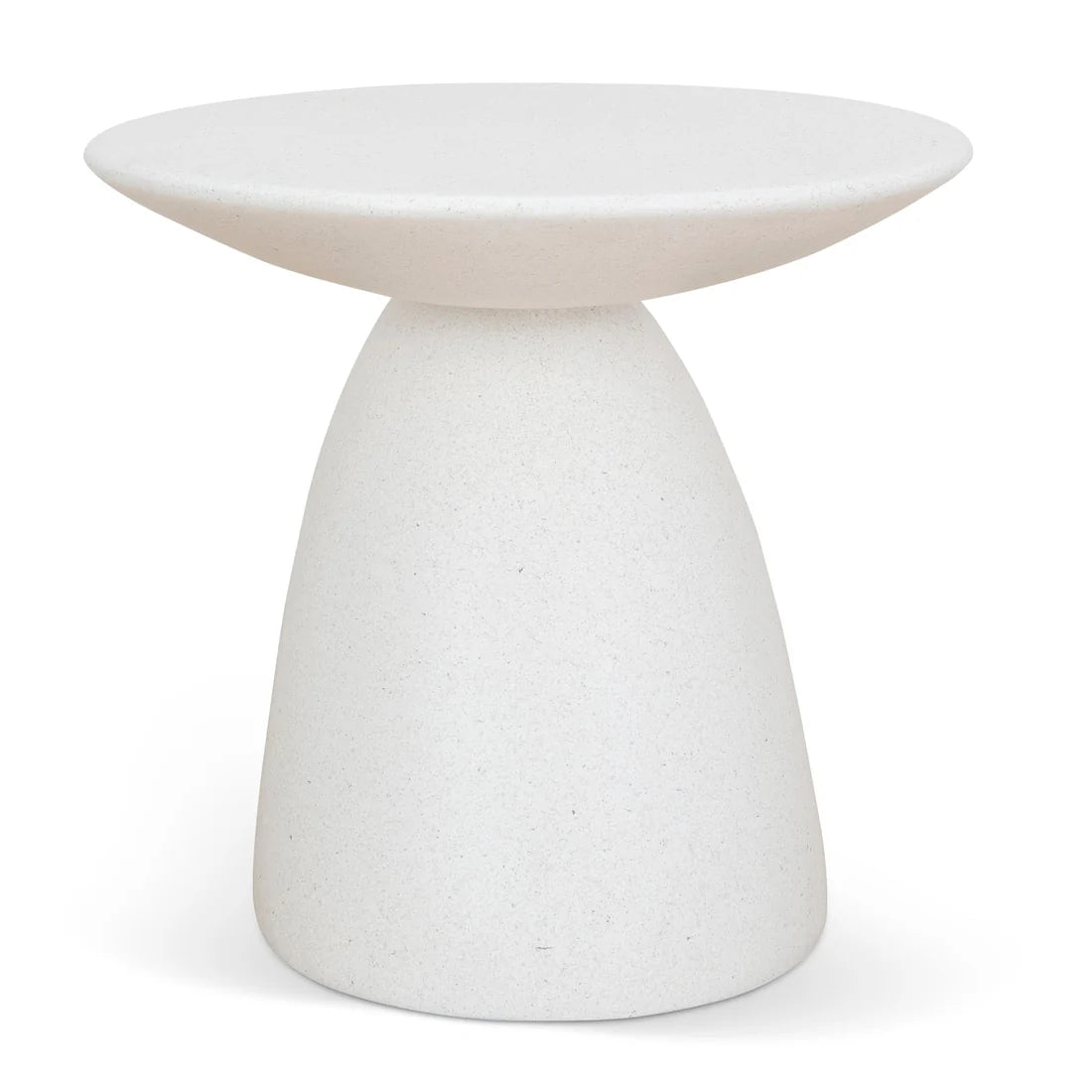 Almas Fibre Glass Side Table - White