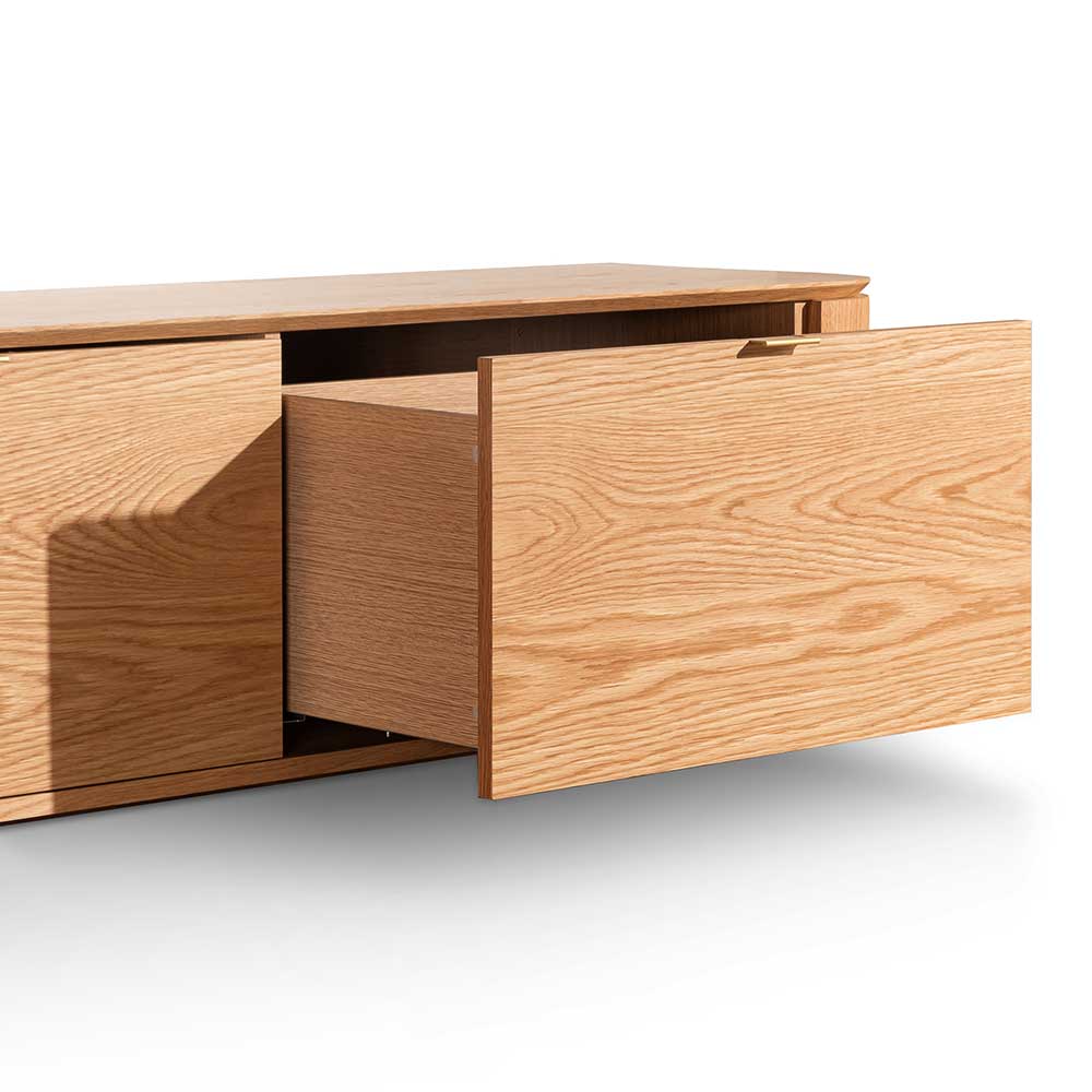 Curve TV Entertainment Unit - Natural Oak