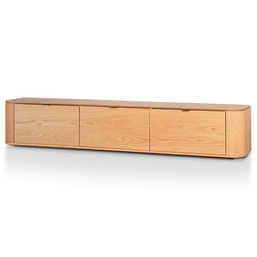 Curve TV Entertainment Unit - Natural Oak