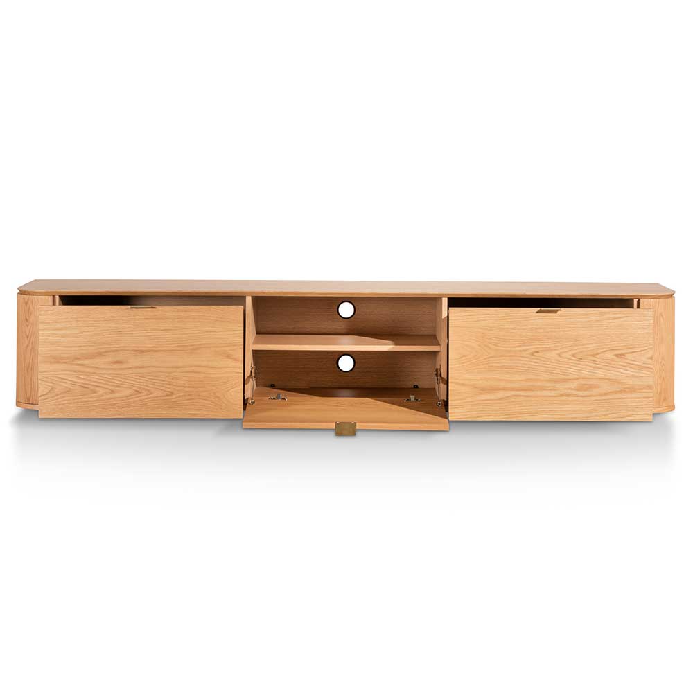 Curve TV Entertainment Unit - Natural Oak