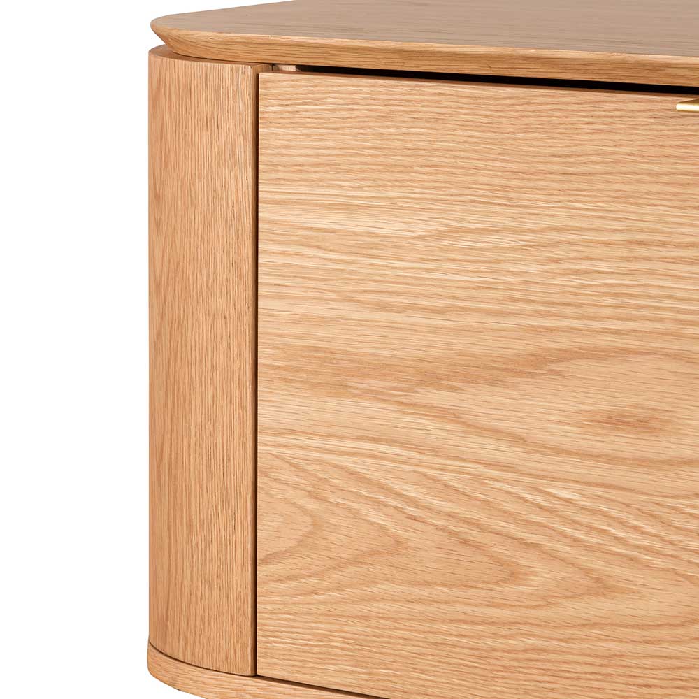 Curve TV Entertainment Unit - Natural Oak