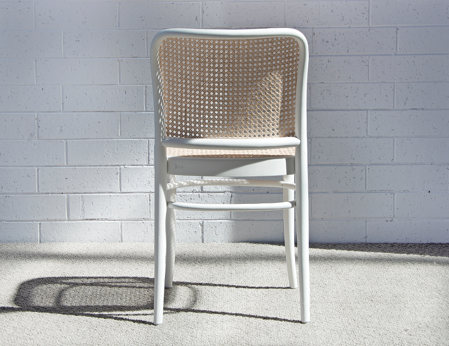 811 Hoffmann Chair - Cane Seat/Cane Backrest (White).