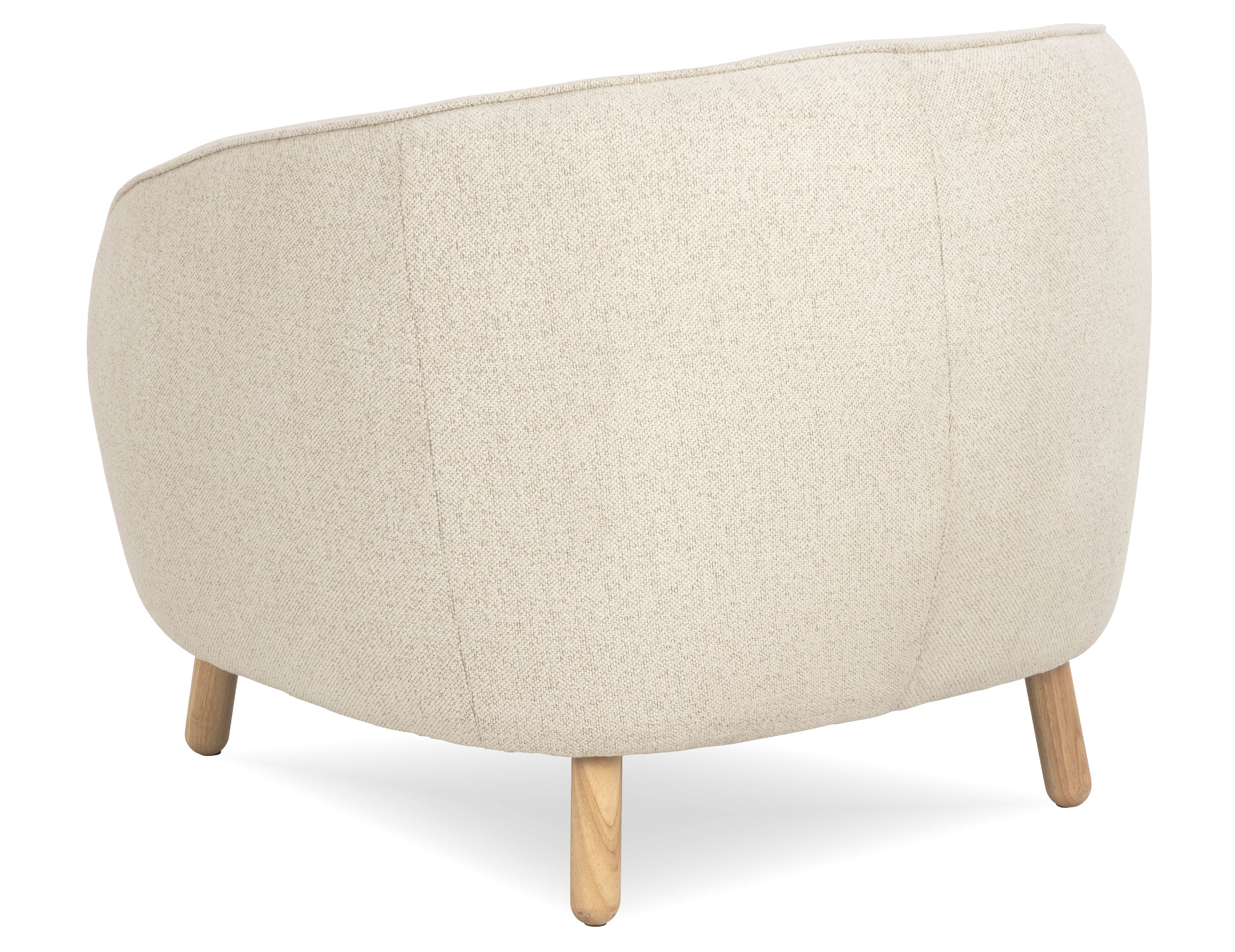 Willow Lounge Chair - Oak - Ivory Cream Fabric