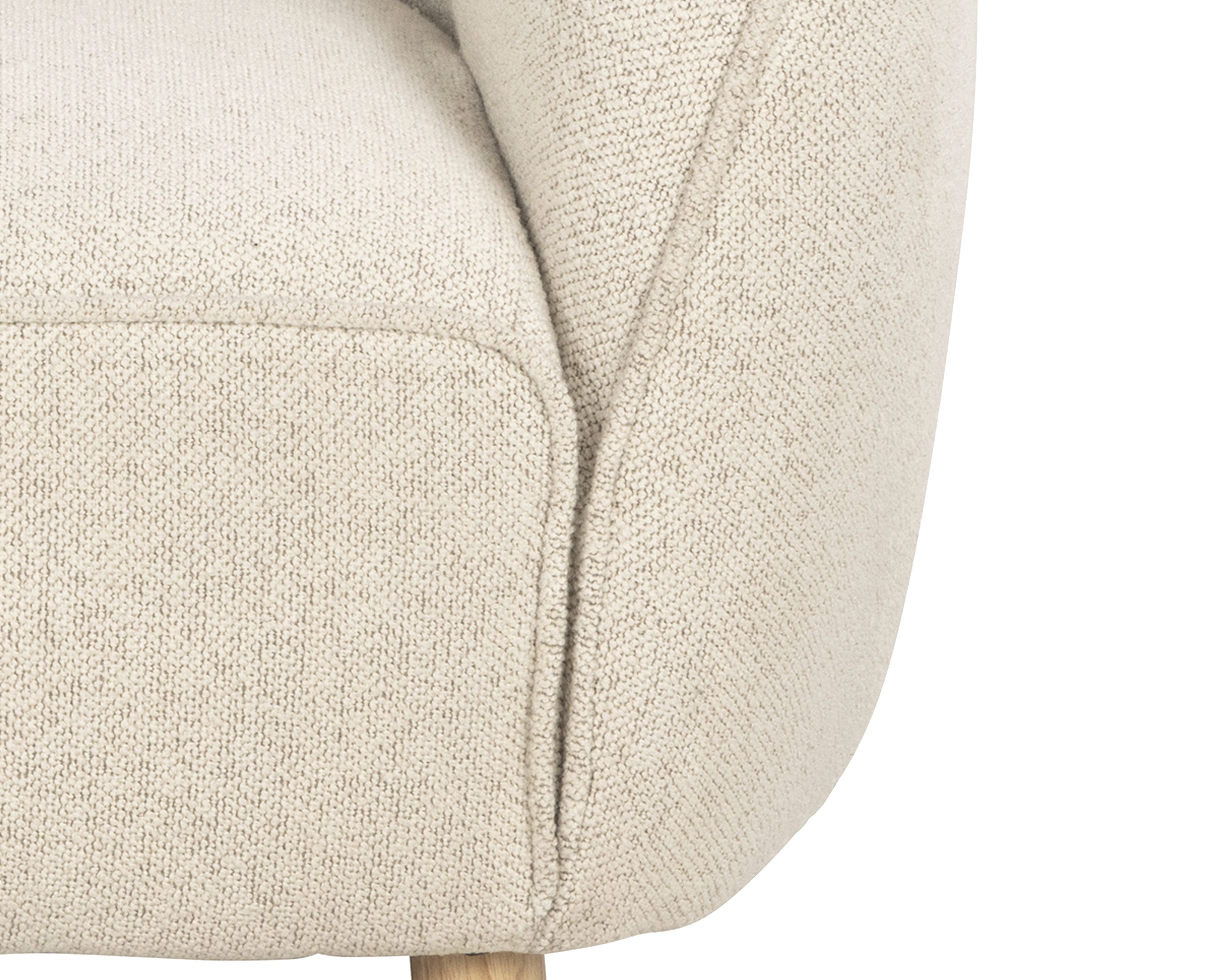 Willow Lounge Chair - Oak - Ivory Cream Fabric