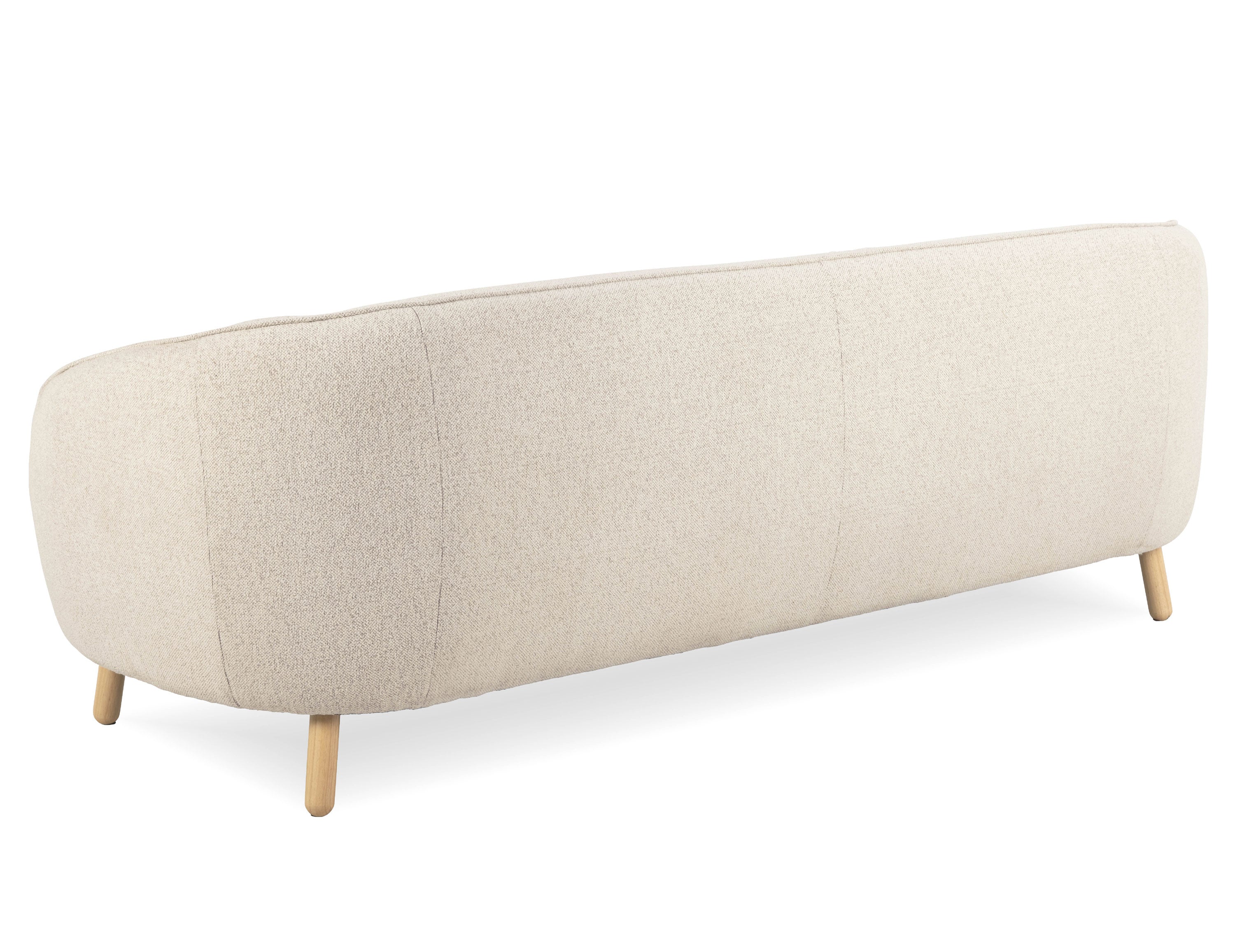 Willow 3 Seat Sofa - Oak - Ivory Cream Fabric