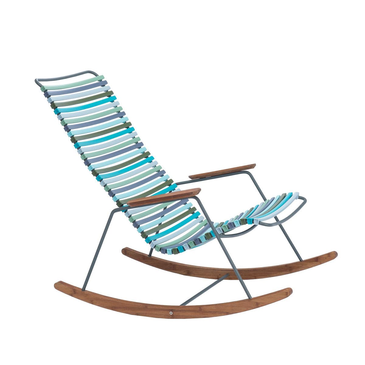 Click Outdoor Rocking Chair (Blue Stripe).