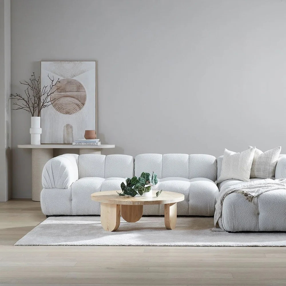Hugo Modular Sofa - Corner Section (Vanilla Boucle)