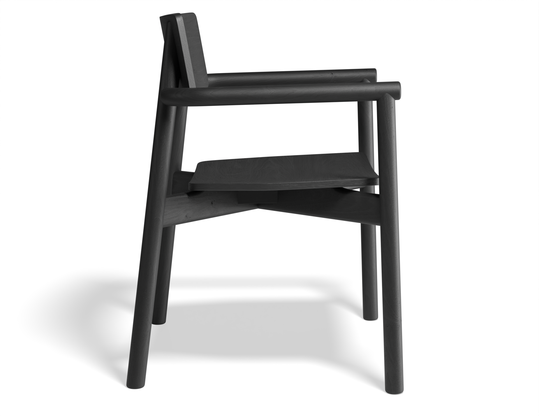 Andi Dining Armchair - Black Stained Ash