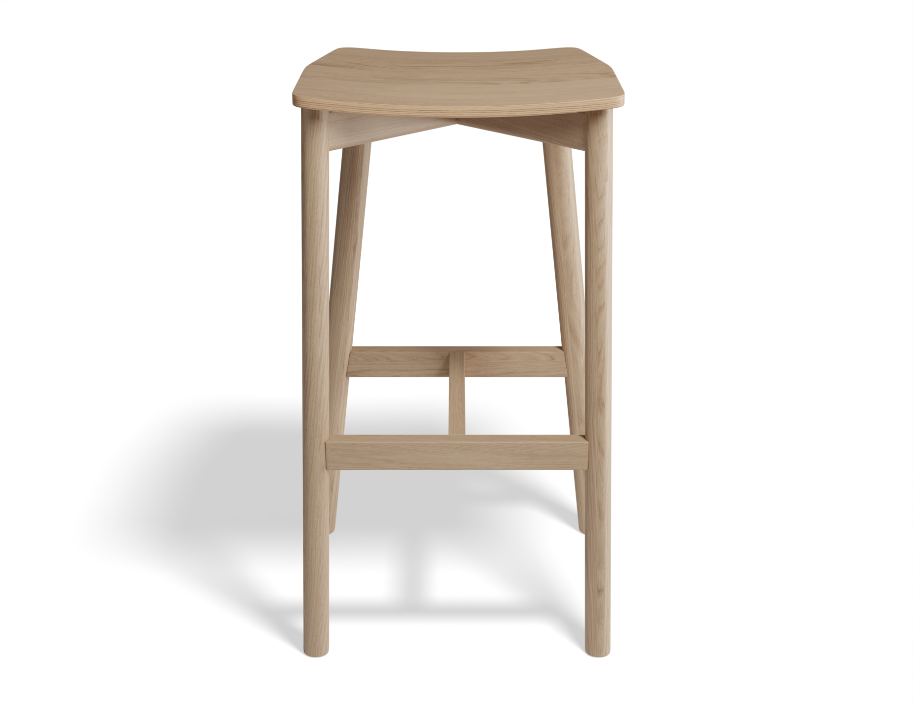 Andi Bar Stool - Backless - Natural Ash