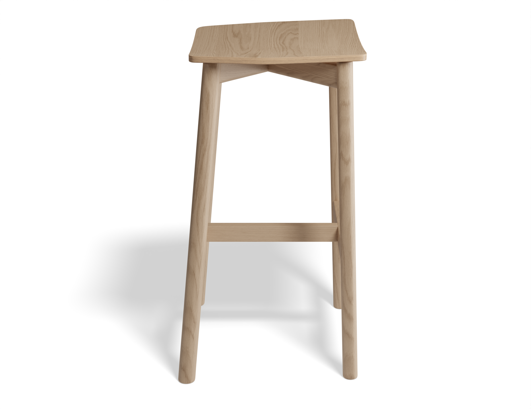 Andi Bar Stool - Backless - Natural Ash