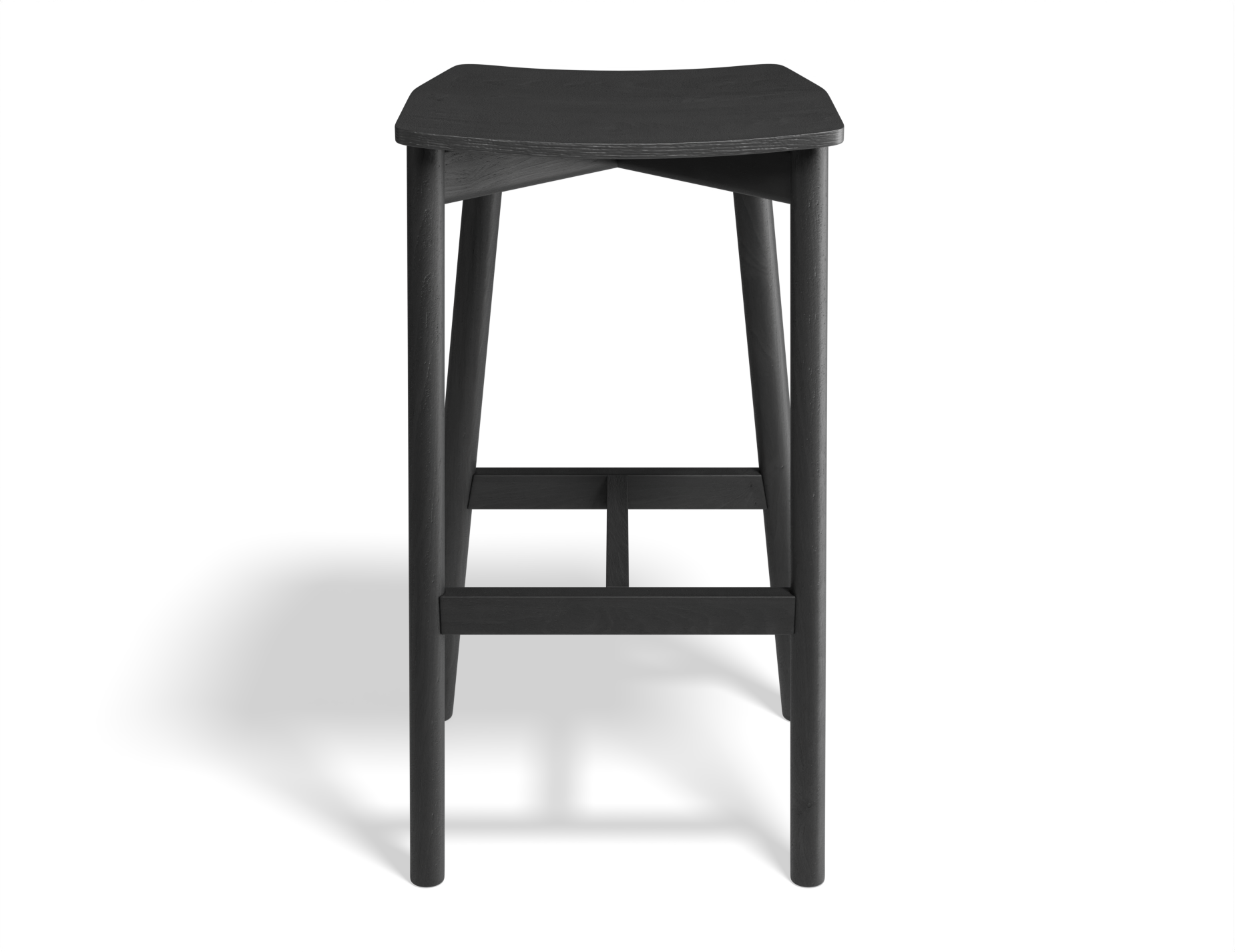 Andi Bar Stool - Backless - Black Stained Ash