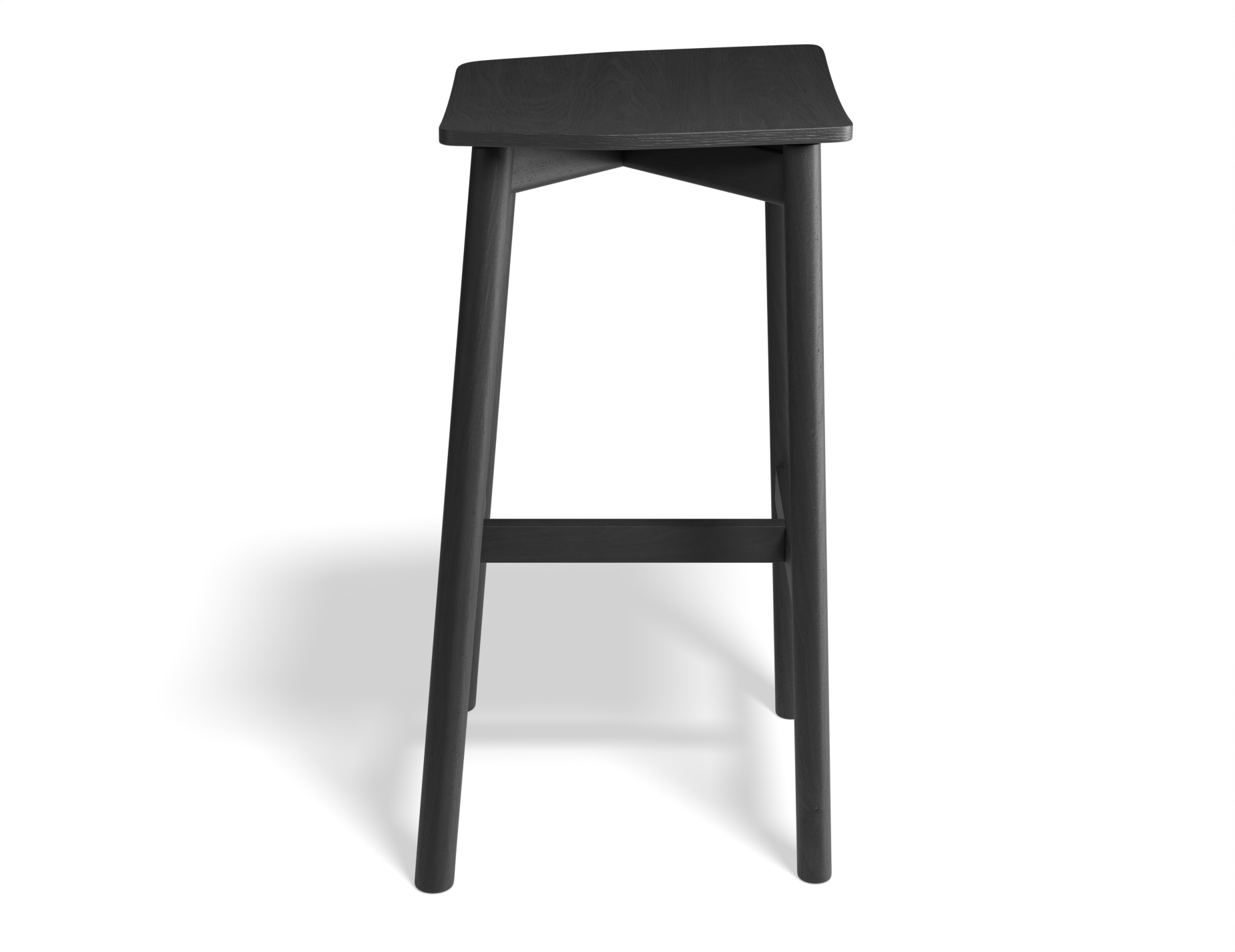 Andi Bar Stool - Backless - Black Stained Ash