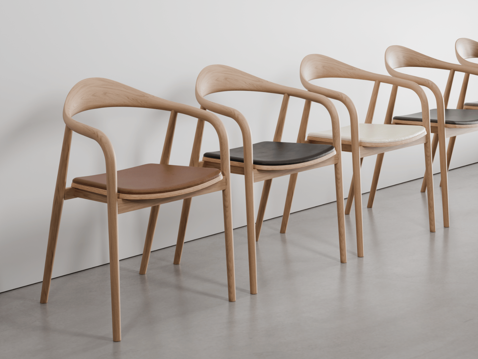 Arki Dining Armchair - Natural Ash with Pad