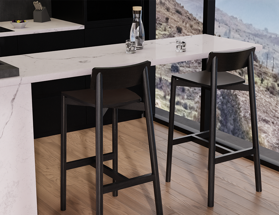 Andi Bar Stool - Black Stained Ash