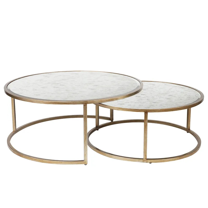 Serene Nesting Coffee Tables - Antique Gold