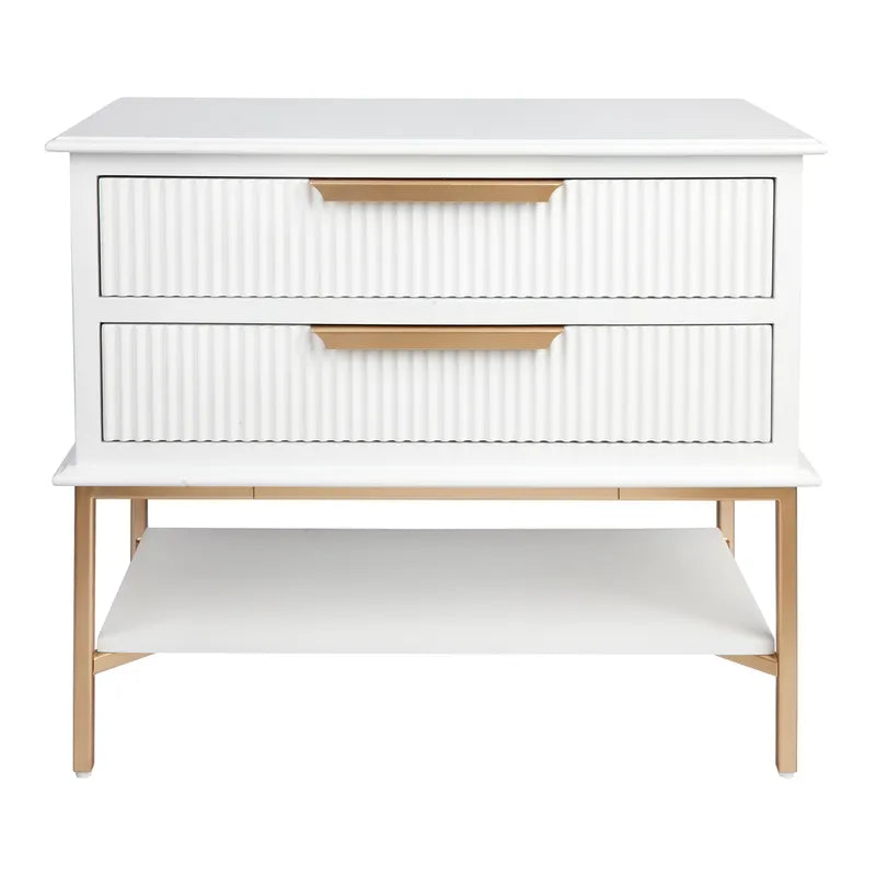Aimee Bedside Table - Large (White)