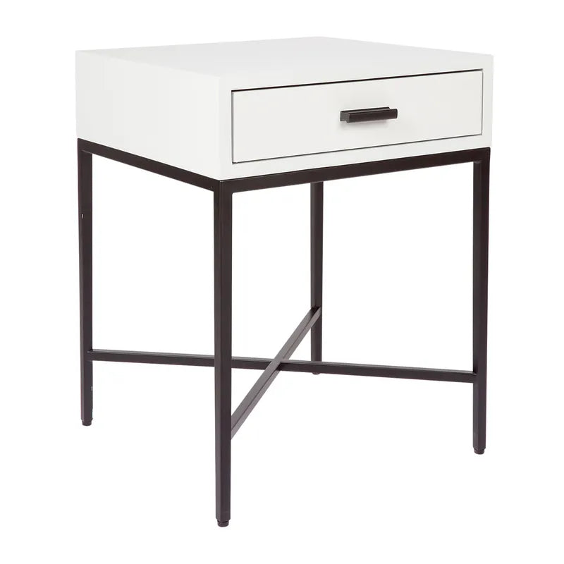 Nessa Bedside Table  - Black